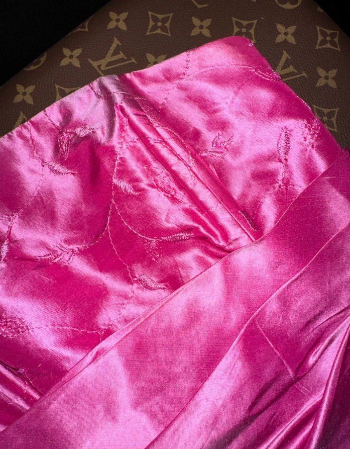 Stylish One Shoulder Hot Pink Satin Mermaid Evening Dress Birthday Outfits D1429