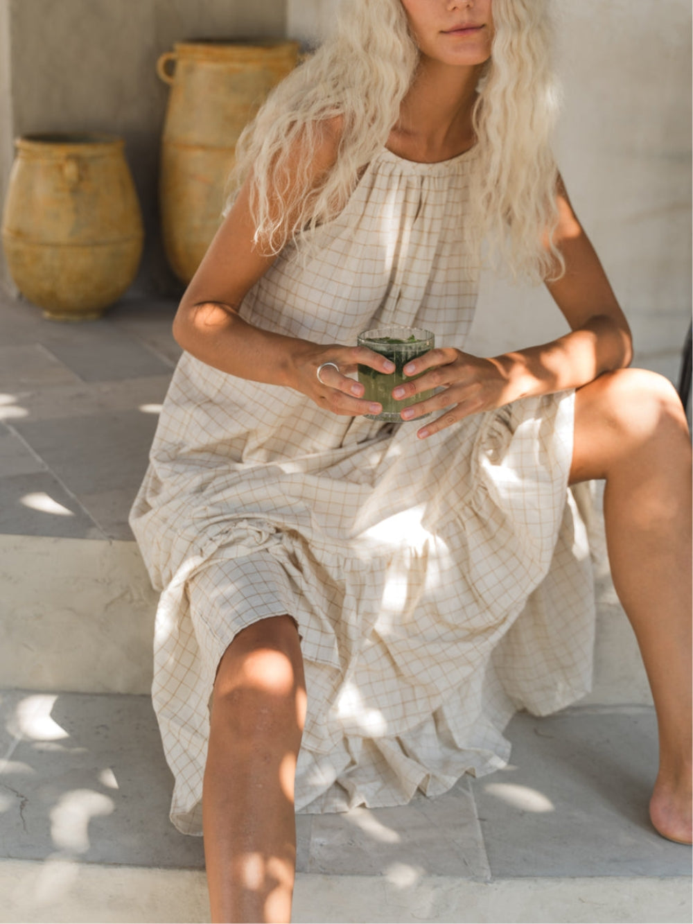 Adjustable Backless Tie Midi Dress - Fashionpara