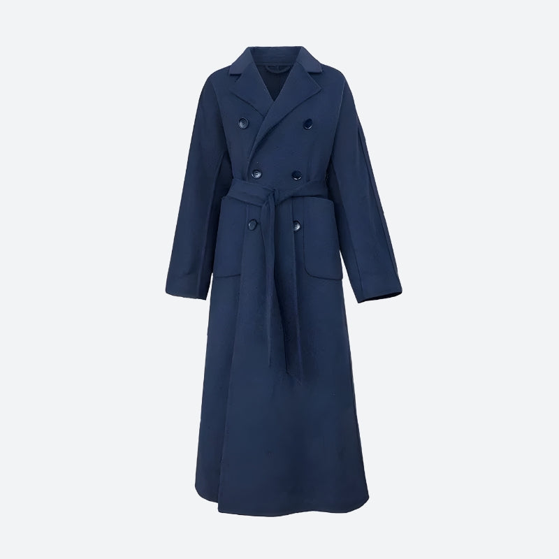 Dark Academia Belted Long Coat 8