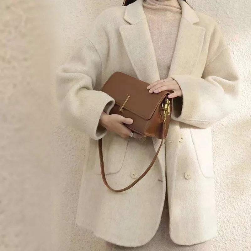 Cashmere Turn-Down Woolen Overcoat