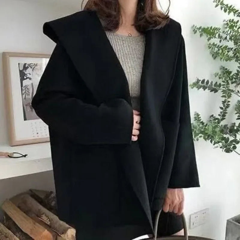 Double-Sided Short Woolen Overcoat