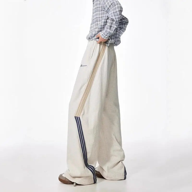 Striped Drawstring Vintage High Waist Pants