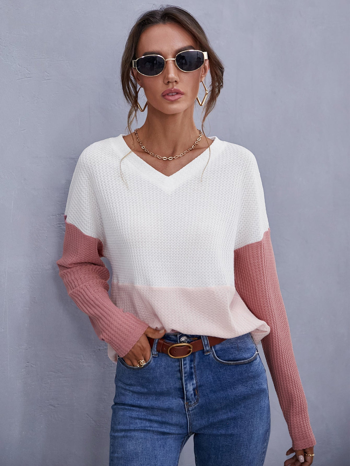 KittenAlarm - Drop Shoulder Colorblock Tee