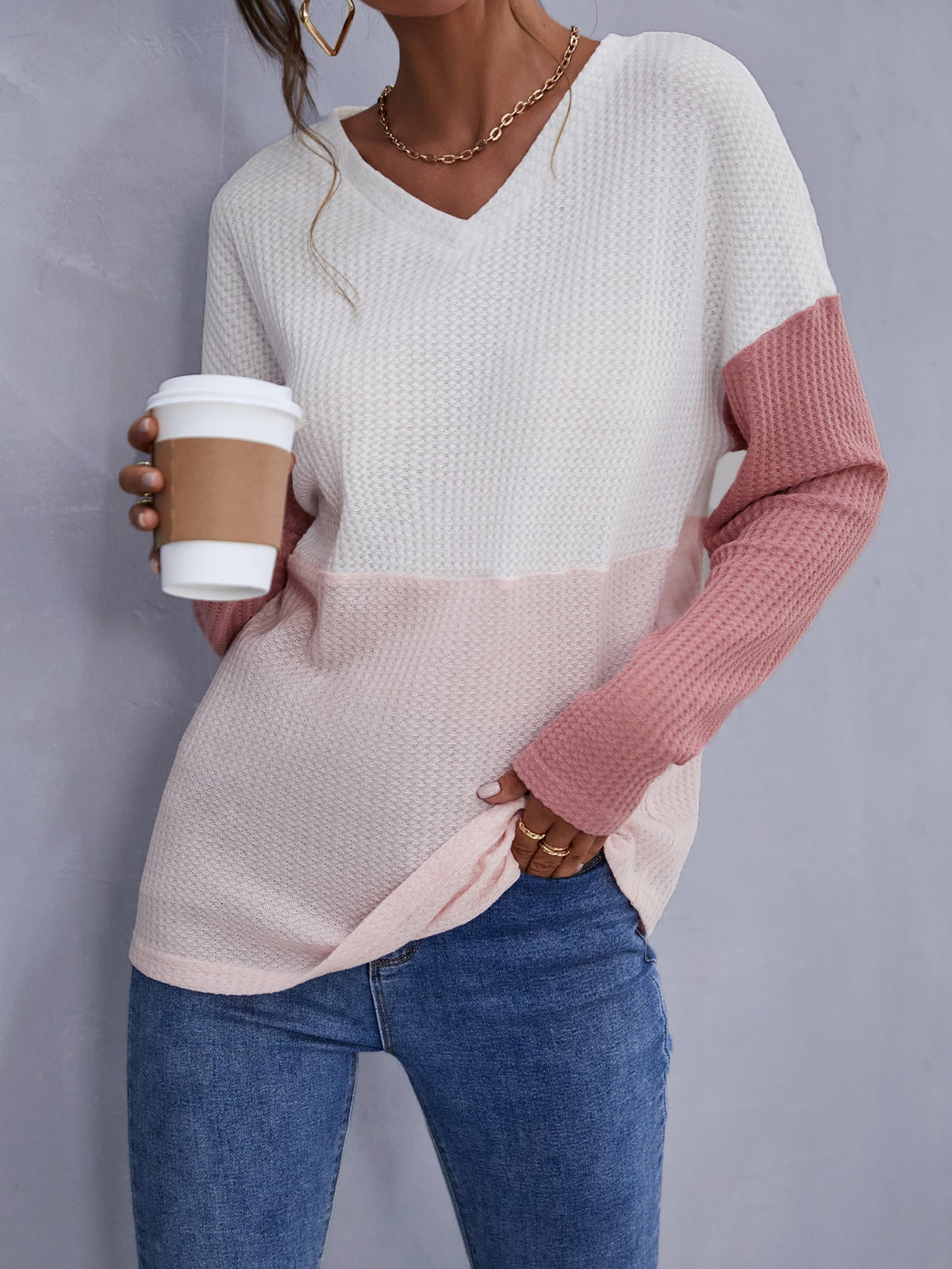 KittenAlarm - Drop Shoulder Colorblock Tee