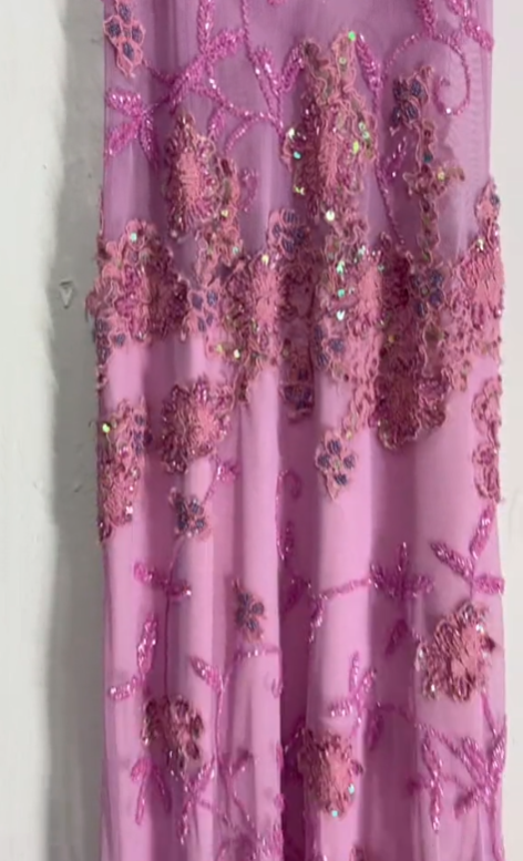 Beautiful A Line Spaghetti Straps Pink Long Prom Dresses Backless Tulle Evening Gowns