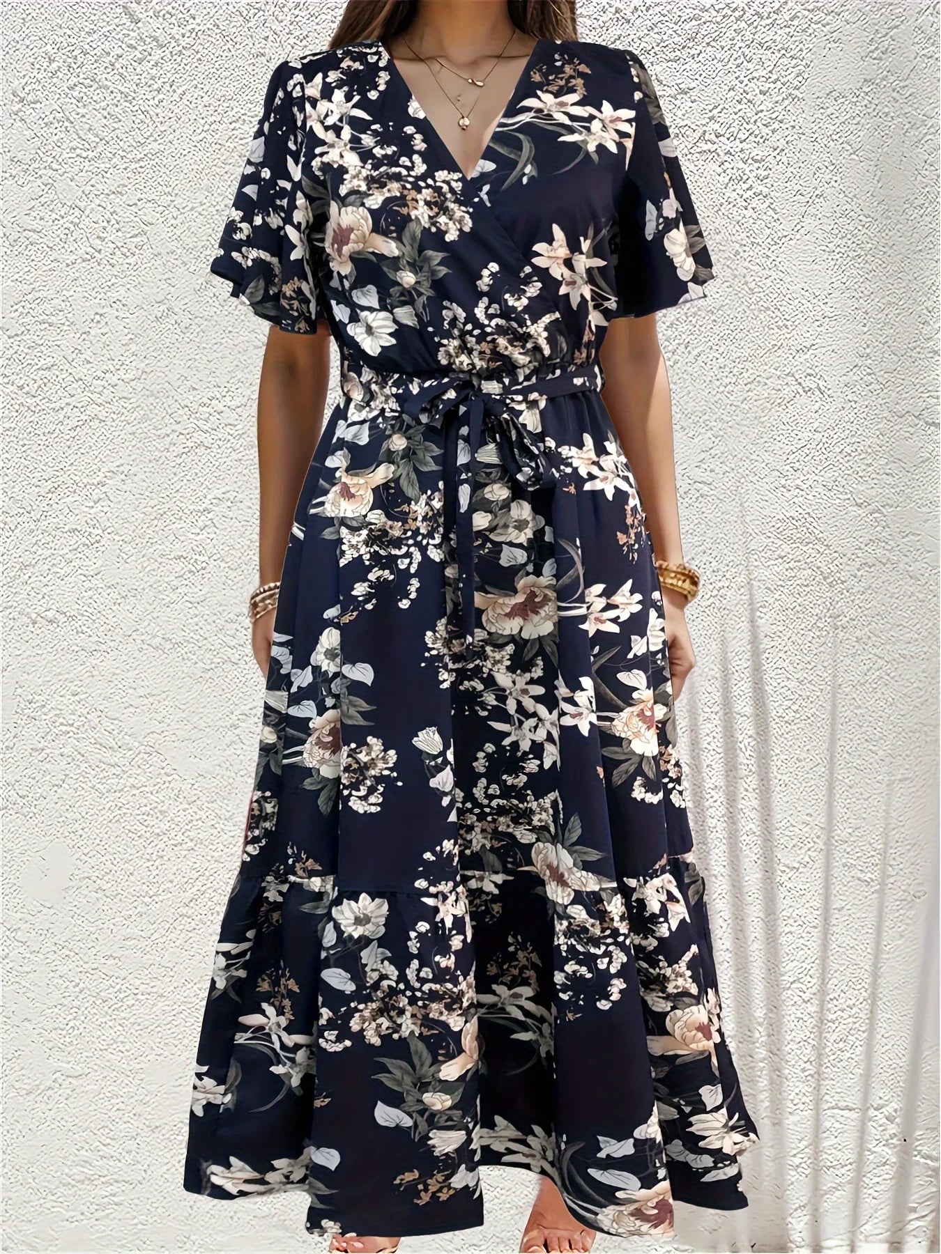 Elegant Floral A-line Dress