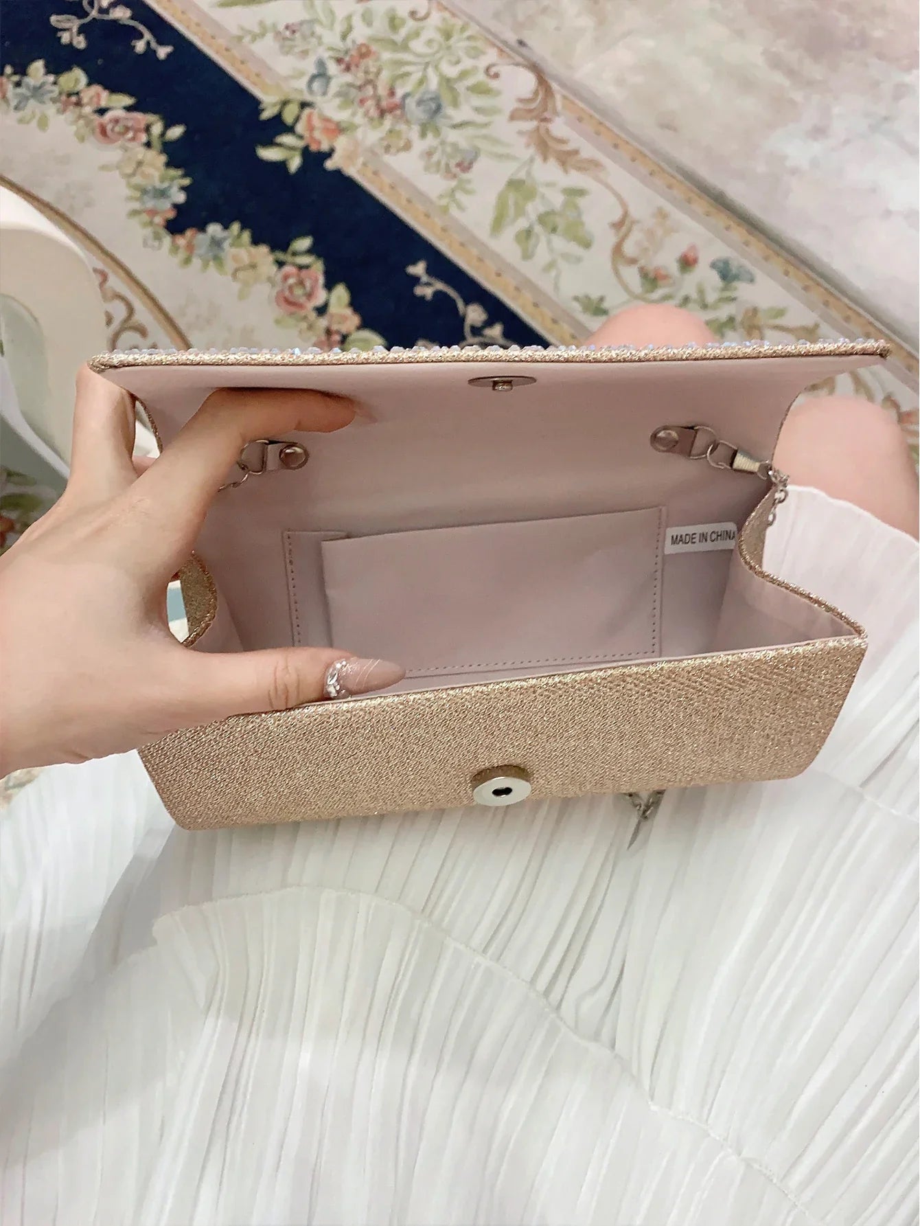 Elegant Sparkling Rhinestone Dinner Banquet Envelope Bag