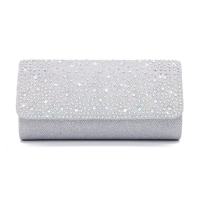 Elegant Sparkling Rhinestone Dinner Banquet Envelope Bag