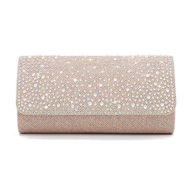 Elegant Sparkling Rhinestone Dinner Banquet Envelope Bag