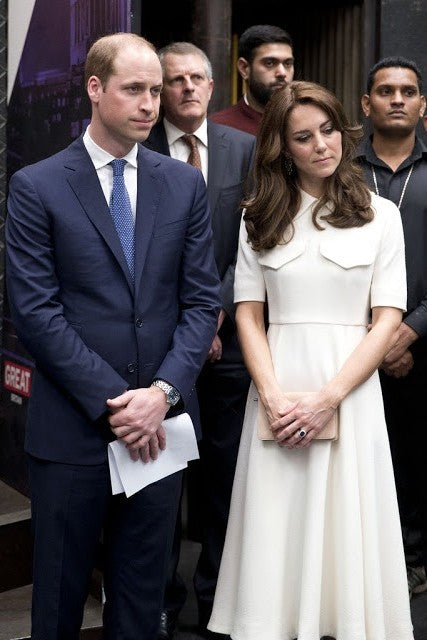 Elegant White Kate Middleton Cocktail Dress
