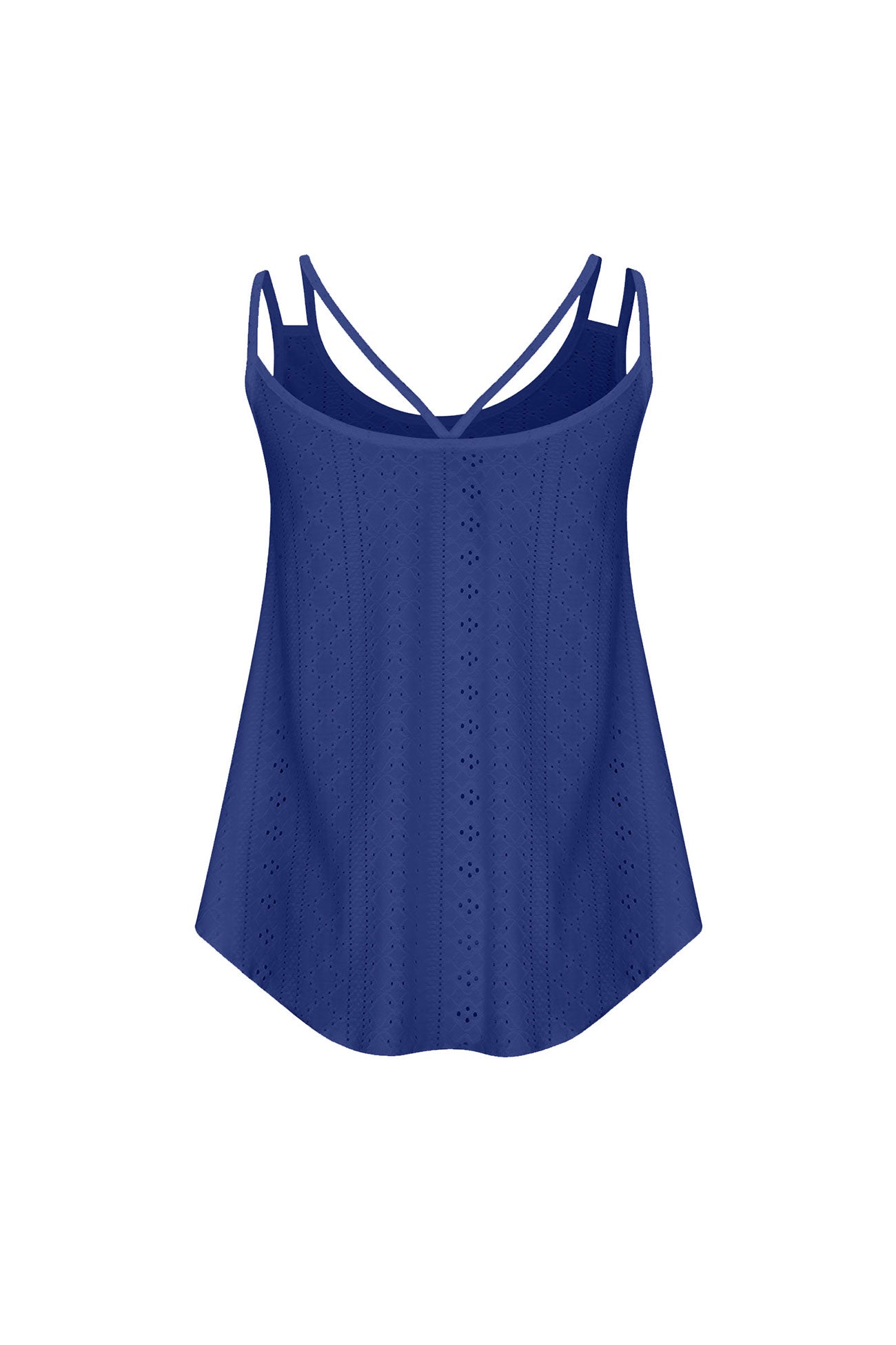 Eyelet Strappy Scoop-Neck Tank Top