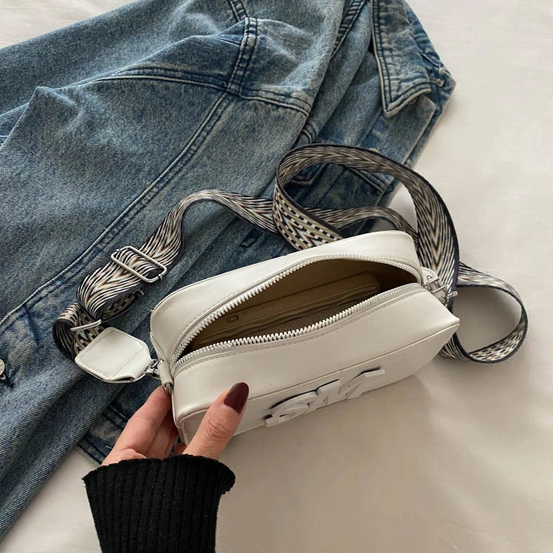 Fashion Leopard Print Letters Crossbody Bag