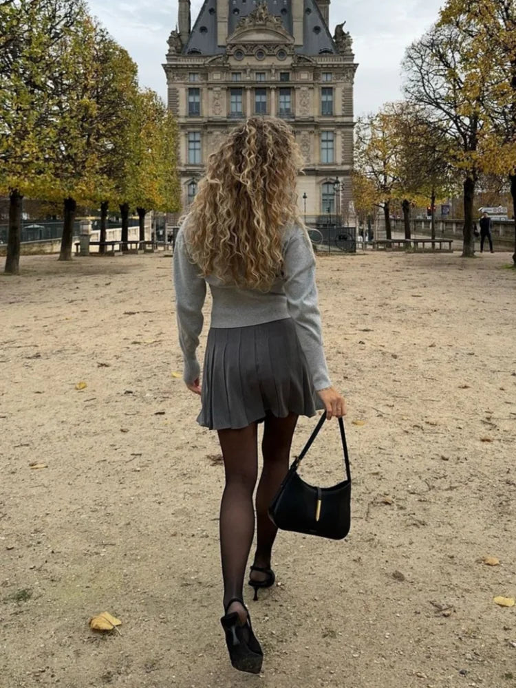 O-neck Loose Single Breasted Cardigan