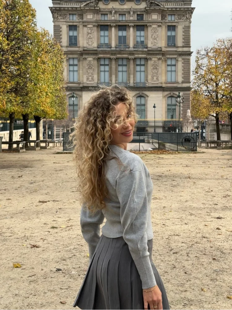 O-neck Loose Single Breasted Cardigan