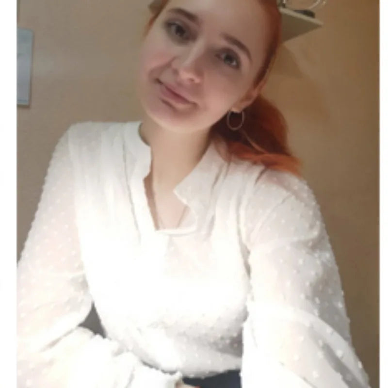 Spring Long Sleeve White Office Blouse