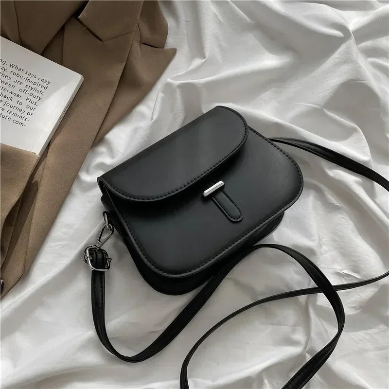 PU Leather Saddle Crossbody Shoulder Bag