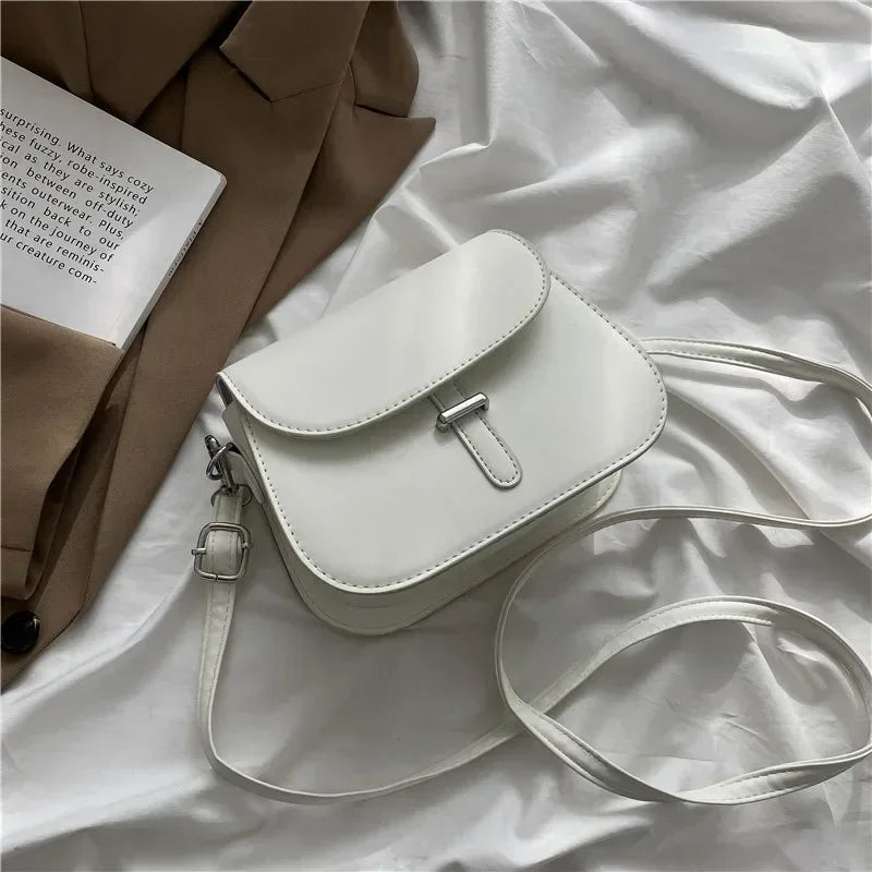 PU Leather Saddle Crossbody Shoulder Bag
