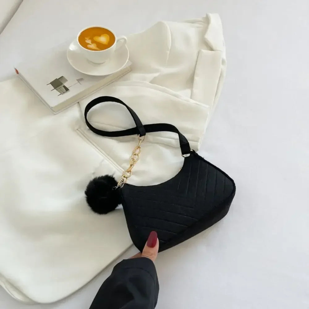 Solid Color Mini Underarm Shoulder Bag