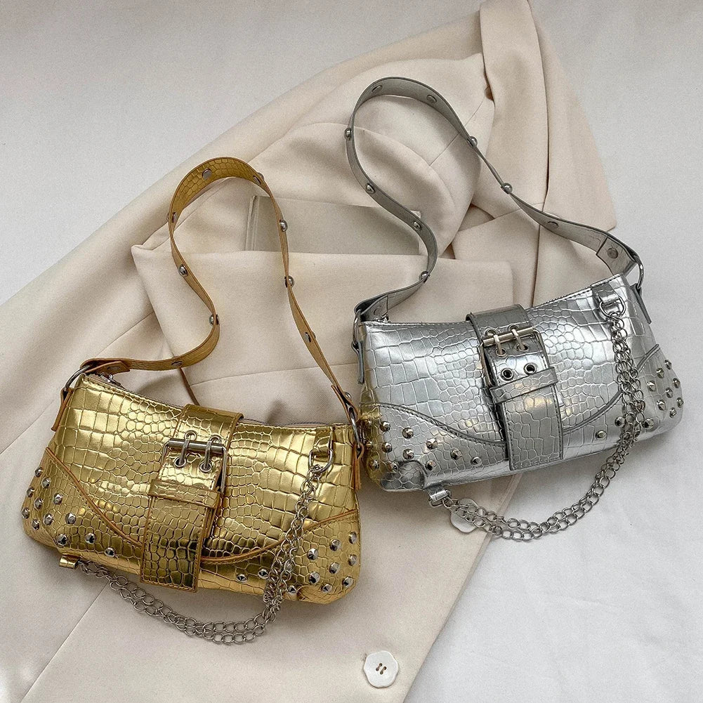 Fashion Y2K Pleated Underarm Shoulder Bag