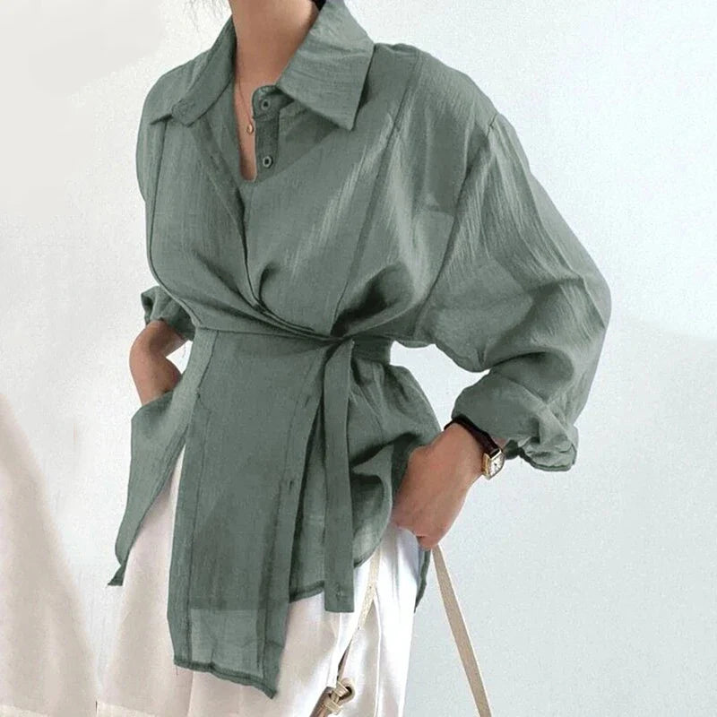 Chic Long Sleeve Solid Loose Sunscreen Blouse