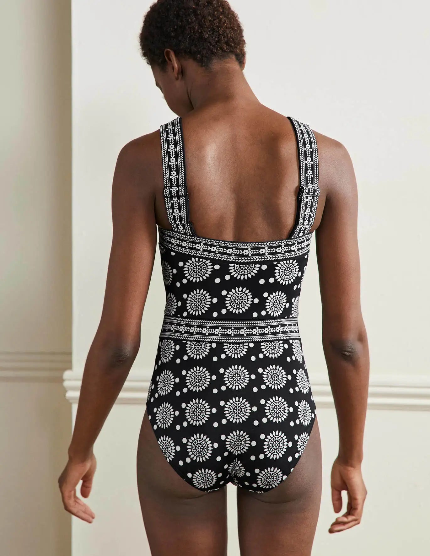 Ethnic Print Retro One Piece Swimsuit