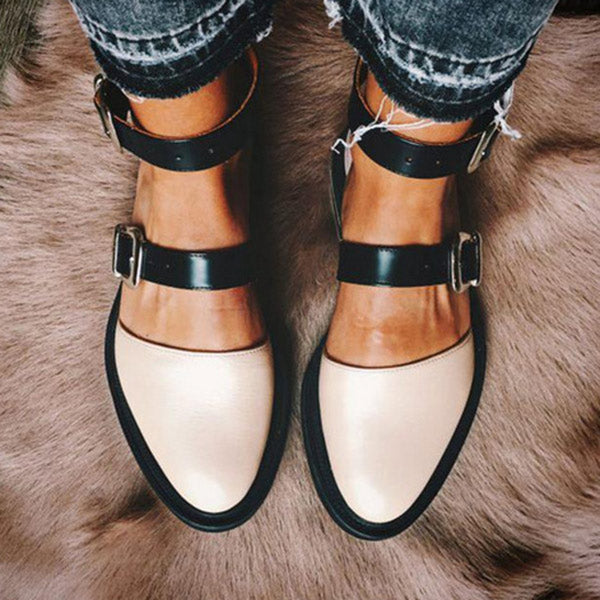 Flat Heel Closed-toe Pump Shoes Decor