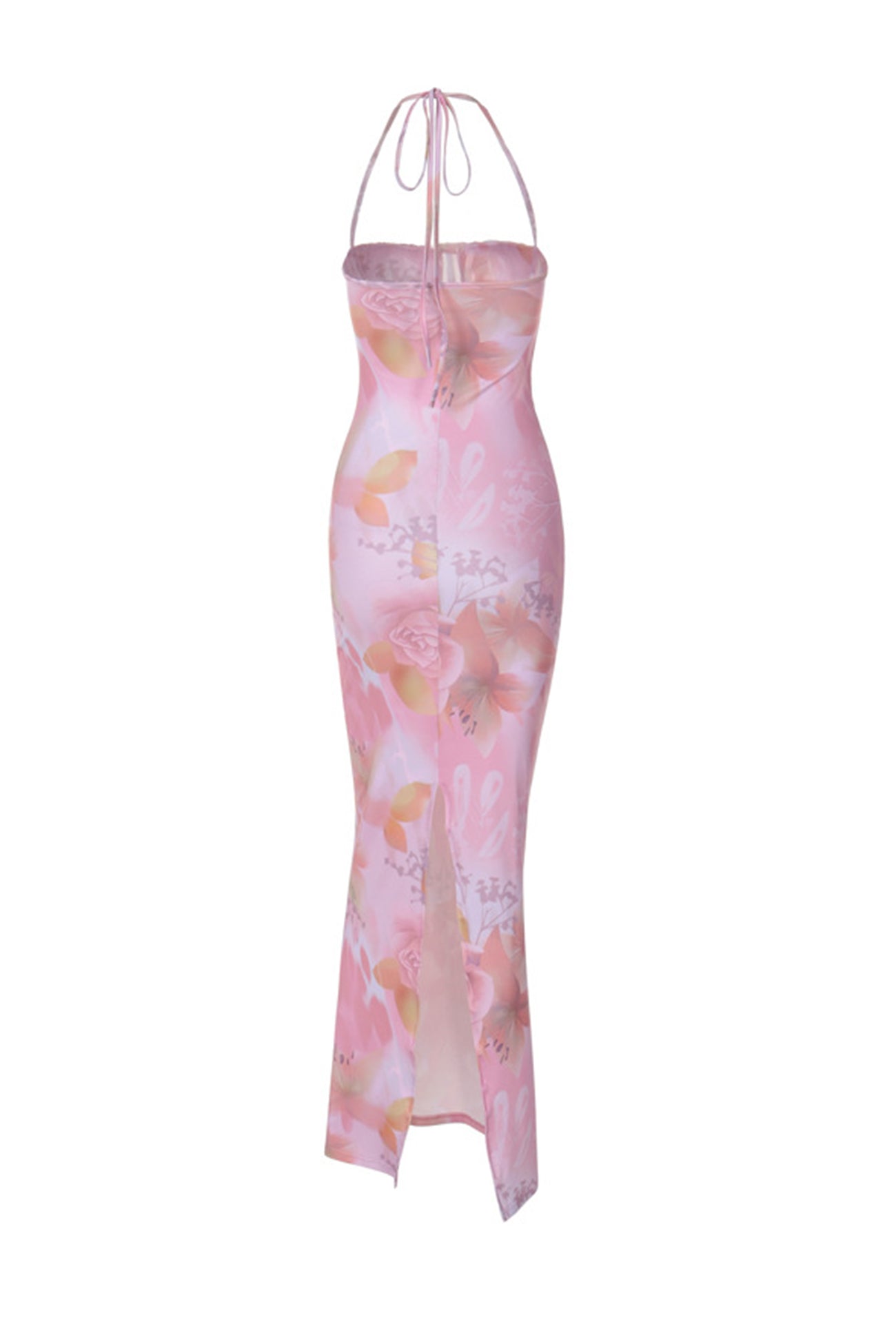 Floral Print Halter Croset Pack Hip Dress