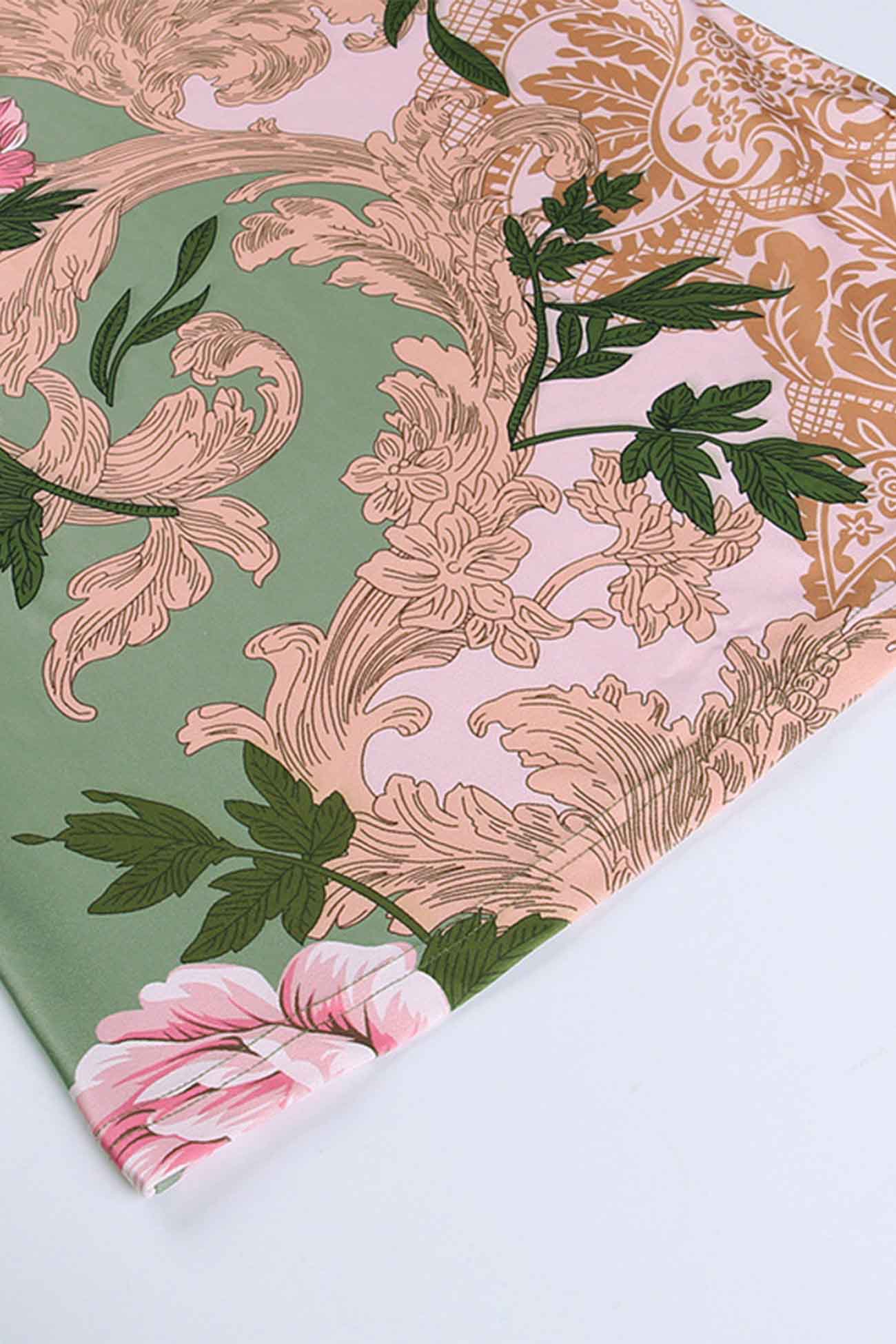 Floral Printed Backless Bodycon Dress