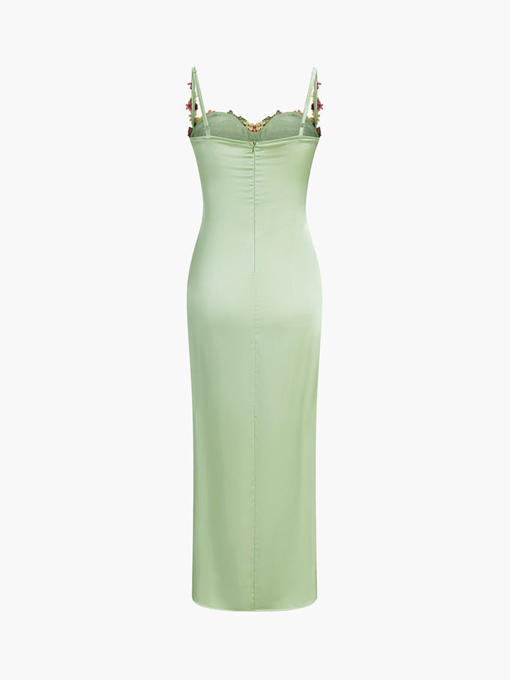 Magnetic Forces Flower Embroidery Maxi Dress Black - Fashionpara