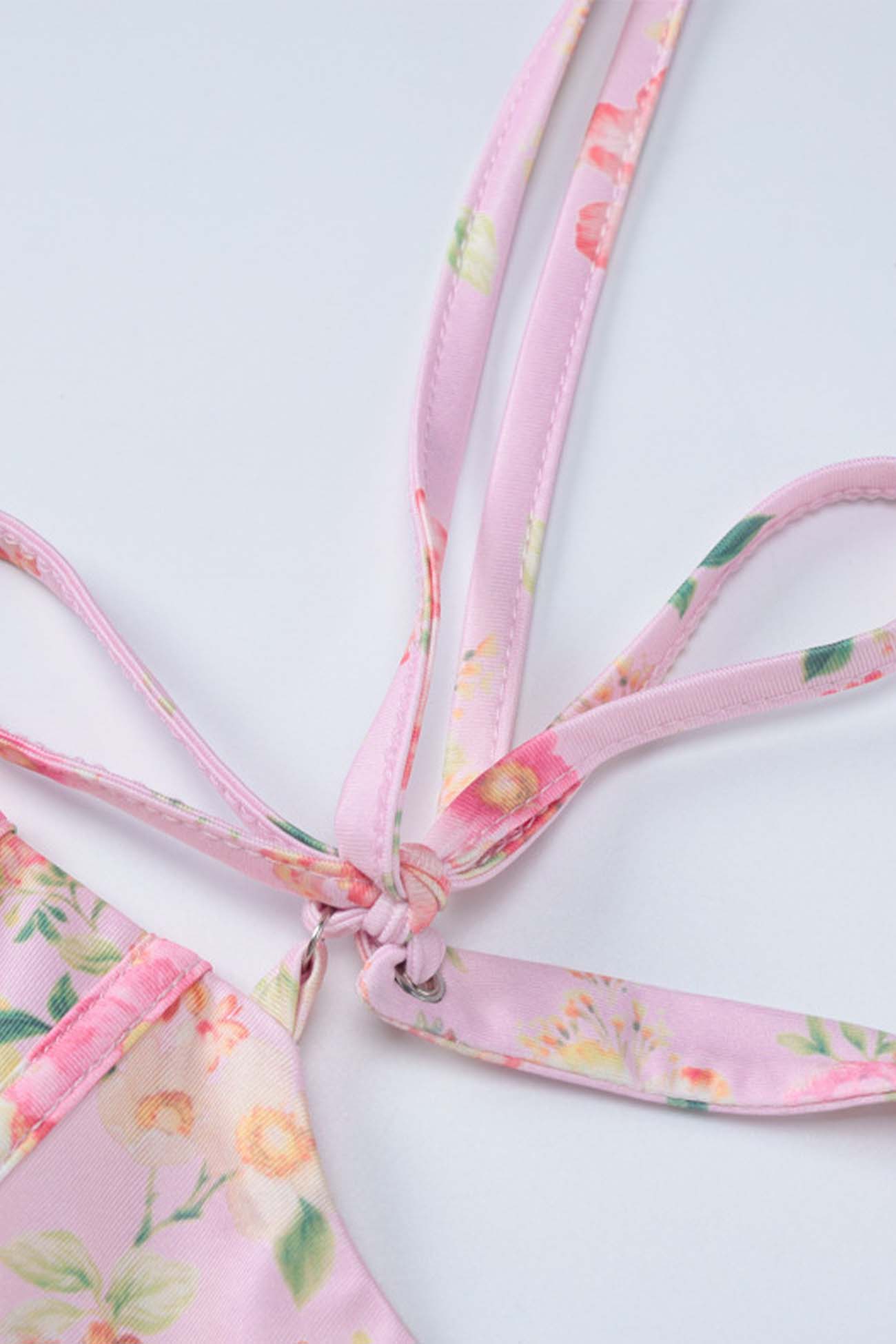 Floral Shoulder Straps Corset A-Line Dress - Fashionpara