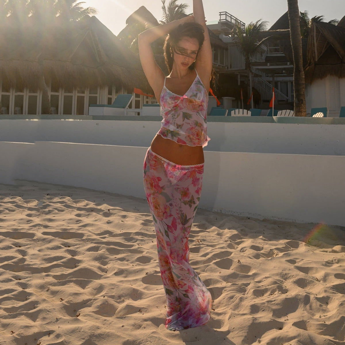 Floral Gauzy Women Swimwear - Fashionpara