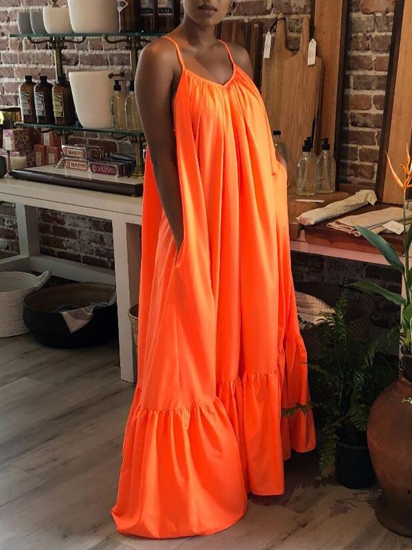 Cami Ruffle Maxi Dress  Fashionpara