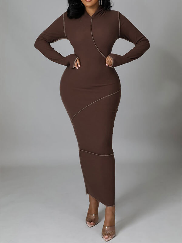 Inside-Out Hooded Dress  Fashionpara