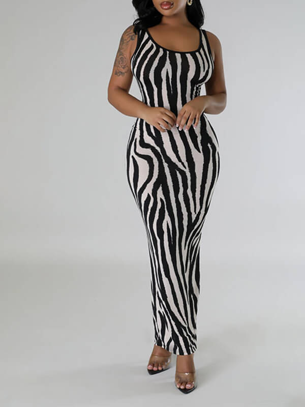 Printed Tank Dress  Fashionpara