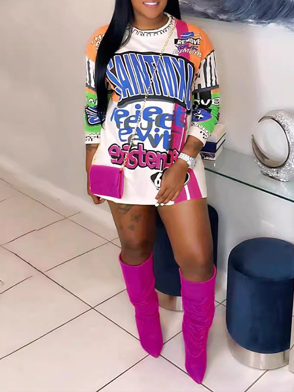 Printed Tee Dress  Fashionpara