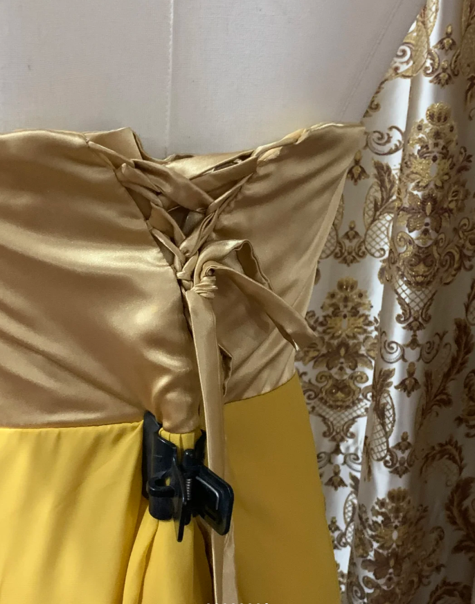 Stylish Strapless Beaded Satin Chiffon Long Wedding Guest Dress Formal Birthday Party Dress D1717