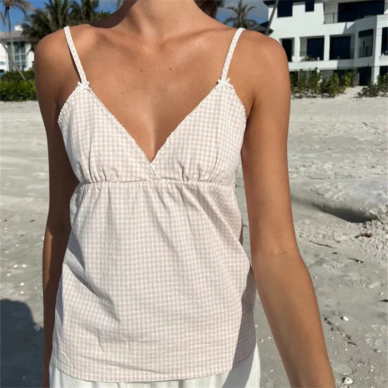 Peplum Spaghetti Strap Crop Top