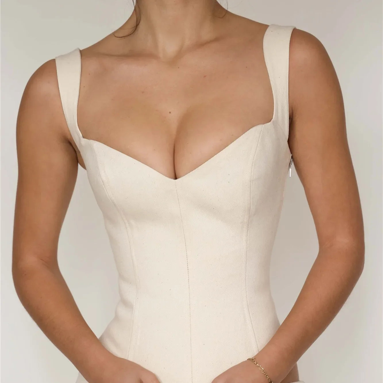 Off-Shoulder Low Cut Crop Top