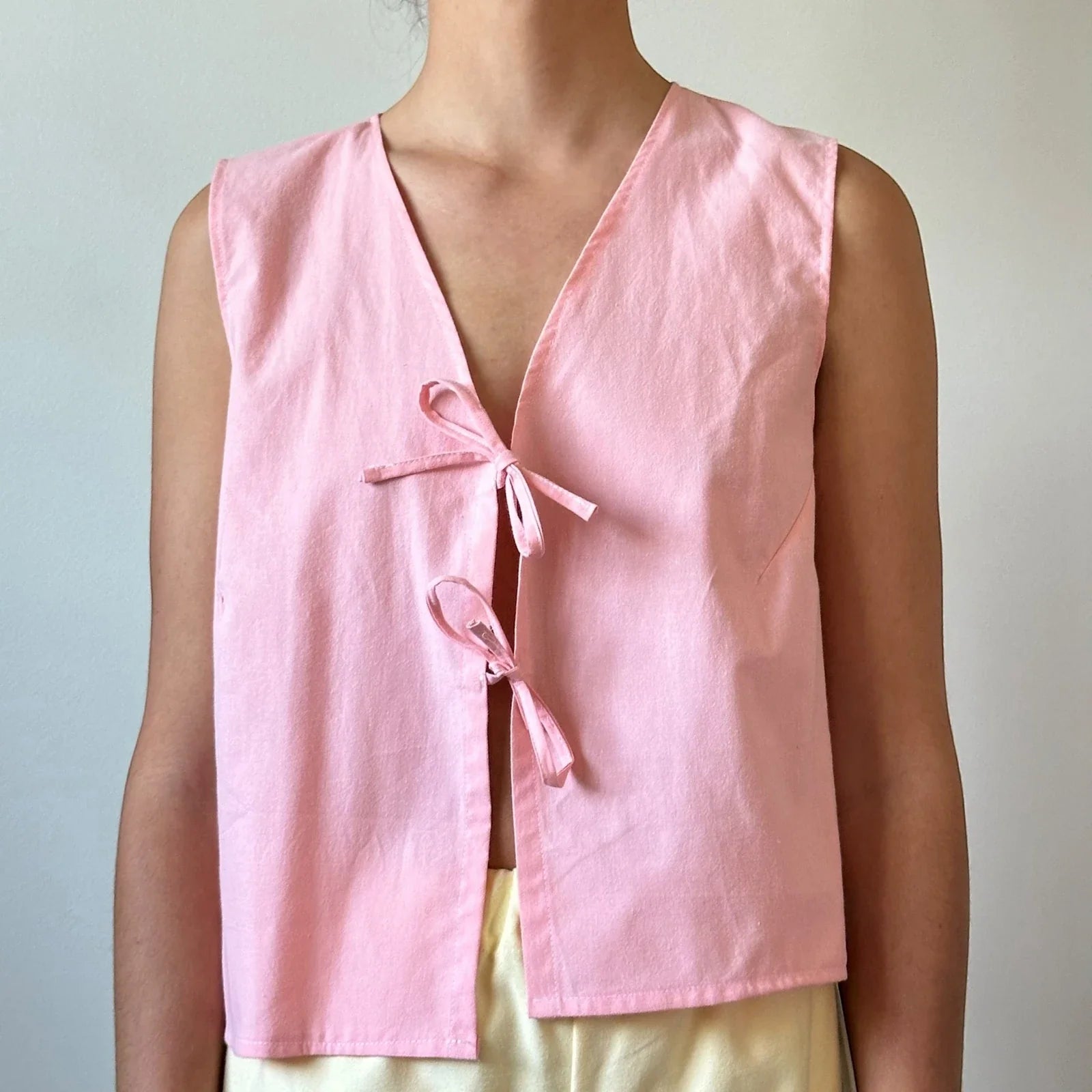 Gingham Tie Front Crop Top