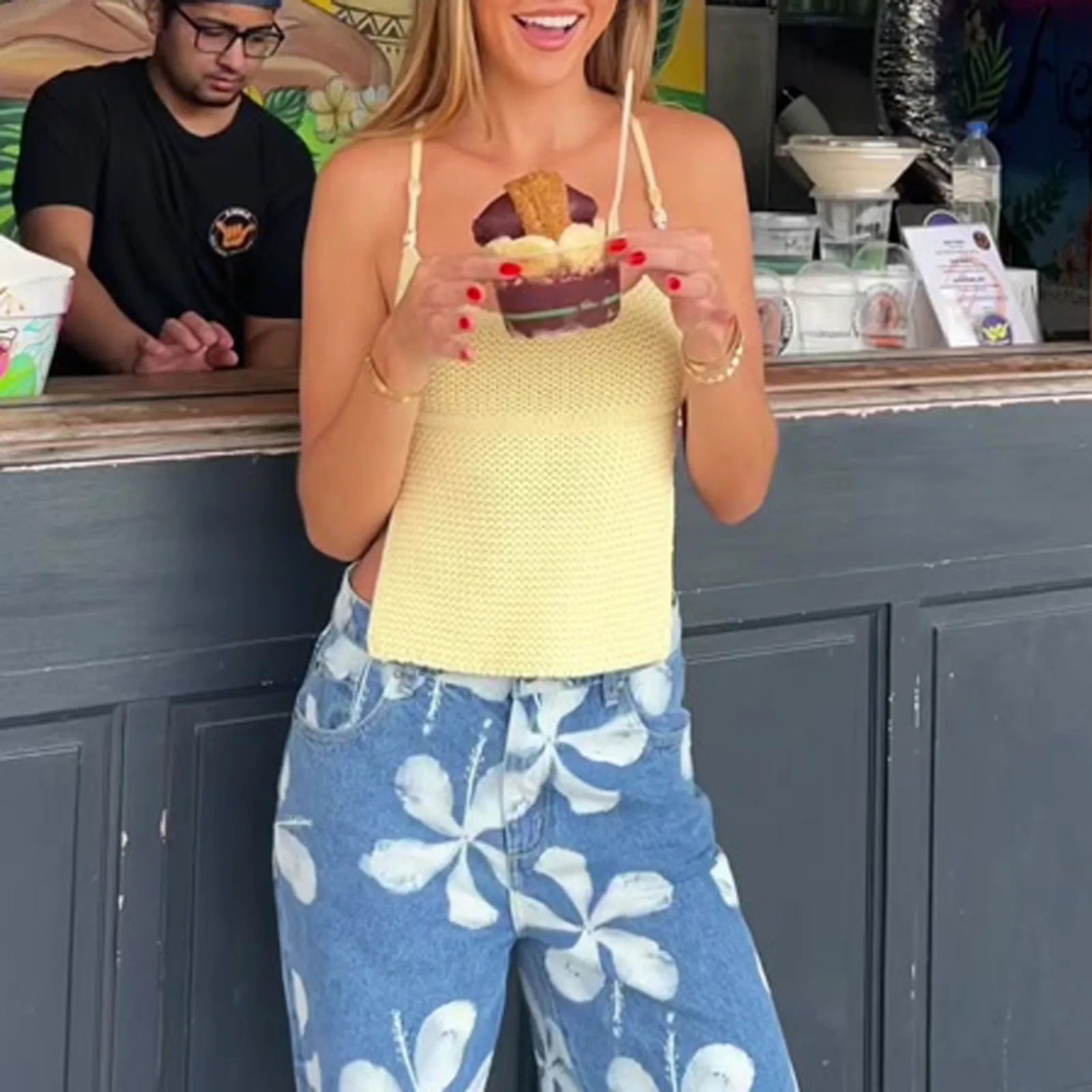 Knit Tie-Up Halter Crop Top