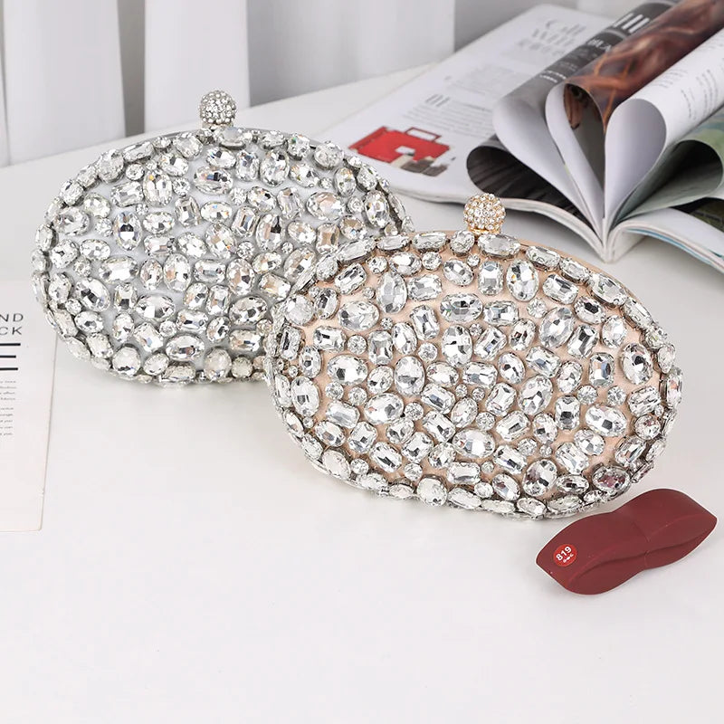 Crystal Diamond Evening Bag Birthday Party Wedding Clutch