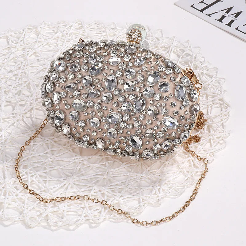Crystal Diamond Evening Bag Birthday Party Wedding Clutch