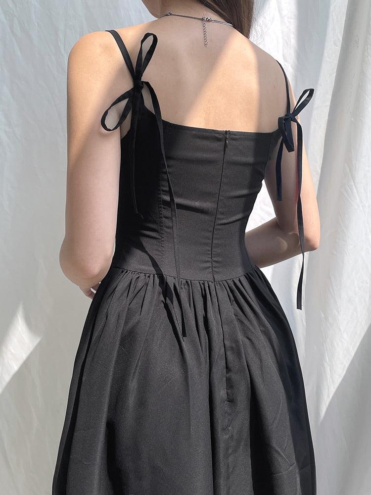 Square-Neck Strappy Drop-Waist A-Line Maxi Dress 6
