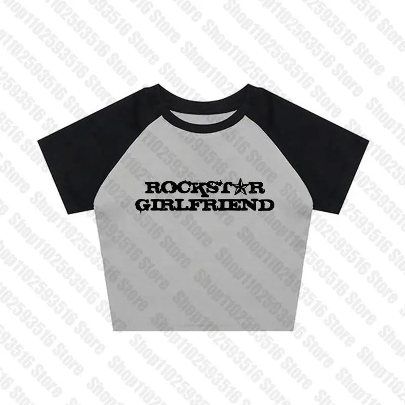 Gothic Emo Skull Graphic Print Crop Top