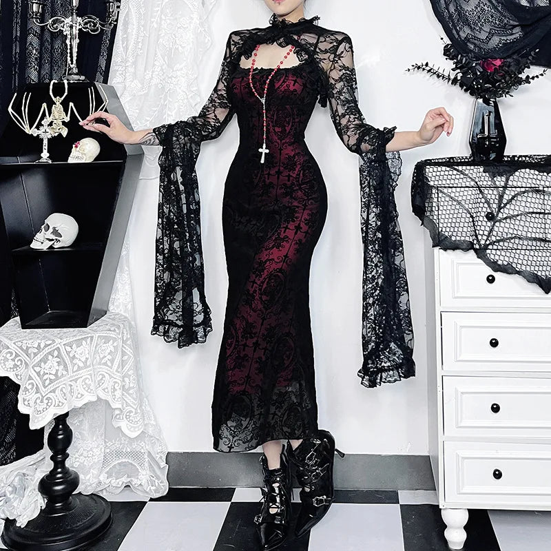 Ruched Backless Vintage Midi Dress