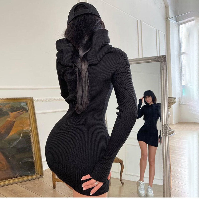 Ginny Long Sleeve Knit Sweater Dress for Effortless Elegance