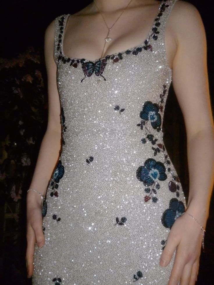 Sparkly Spaghetti Straps Silver Sequin Beaded Sheath Long Party Dress Evening Gown D1733