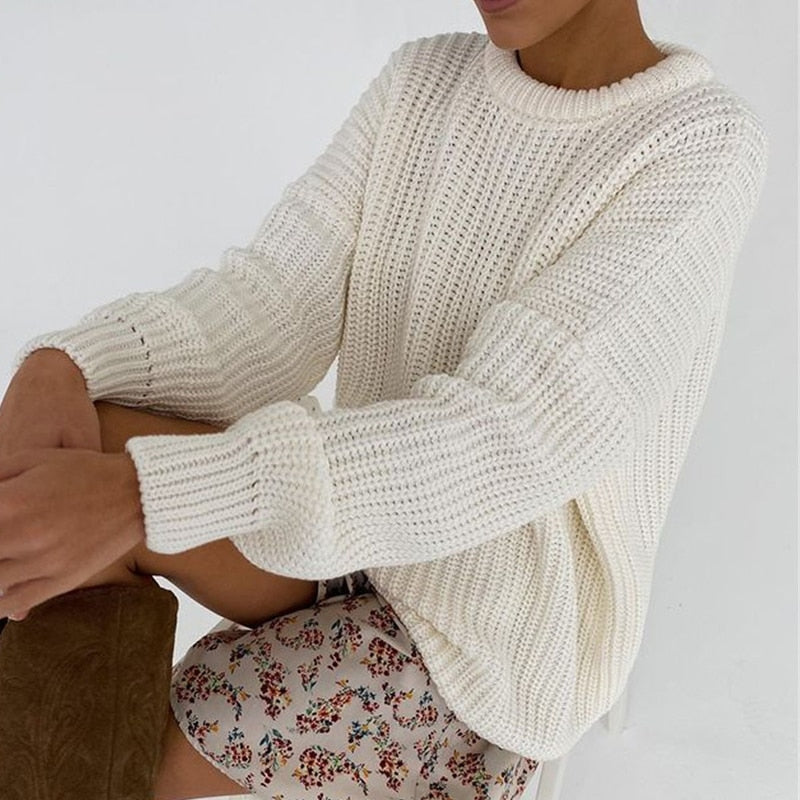 Elliana Cozy Oversized Knit Sweater for Effortless Style