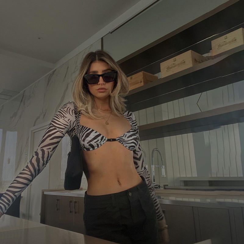 Katie Sexy Mesh Crop Top