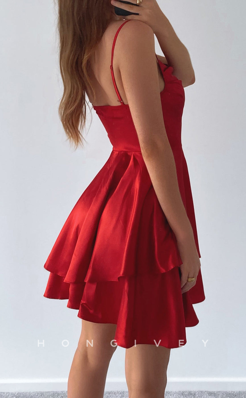 H1708 - Simple Sexy Halter Short Graduation Homecoming Party Dress - Fashionpara